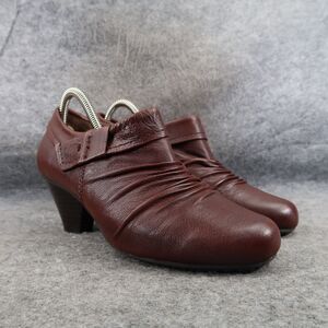 Baretraps Shoes Womens 7.5 Bootie Low Block Heel Leather Fashion Comfort Classic